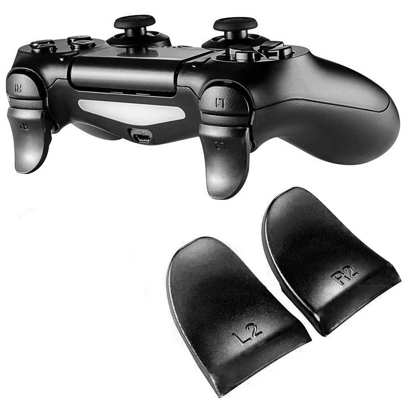 2PCS / Set Knappar Trigger för PlayStation 4 PS4 / PS4 Slim / Pro Extenders Gamepad Pad Game Controller Tillbehör Extension Trigger