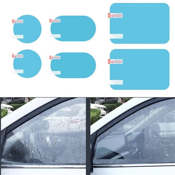 2pcs / set voiture rétroviseur de protection anti-buée voiture miroir fenêtre film transparent film étanche anti-buée anti-éblouissement voiture sticker254o