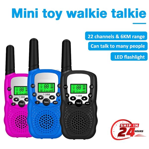 2 pièces enfants talkie-walkie Portable en plein air enfants Radio bidirectionnelle 6KM récepteur talkie-walkie Radio Comunicador jouets pour garçons filles