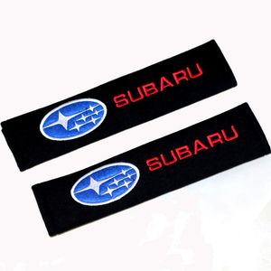 2 stks/set katoen flanel veiligheidsgordelblokken Beveiligingsafdekking Schouderkussen voor Subaru Impreza Forester Tribeca XV BRZ