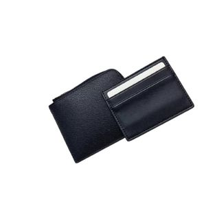 2 unids / set Cartera de diseñador Triomphe Lienzo Monedero de piel de oveja Monederos Cremallera Titulares de tarjetas extraíbles Hombres Mujeres billetera Bolsillo Tarjeta de crédito Jack 4 * 4 pulgadas