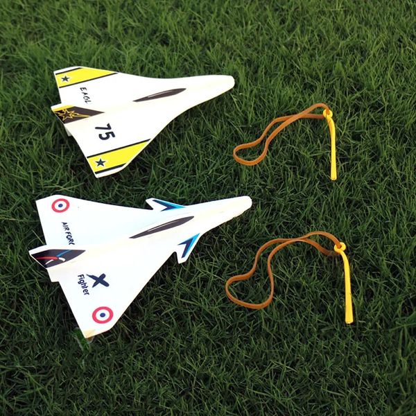 2pcs Set Epp Foam Plane Ejection Takeoff Airplanes Throwing Outdoor Glider Educational Parent Child Toy 240430