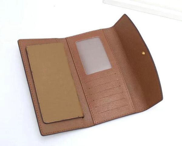 2pcs / set fold wallet la manière la plus élégante de transporter des cartes d'argent et des pièces de monnaie design célèbre hommes porte-cartes en cuir longue entreprise L457h