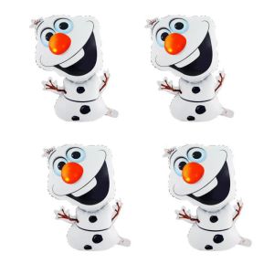 2pcs / set Frozen Theme Party Christmas Snowman Foil Balloons Décorations de Noël pour la maison Globos Navidad Nouvel An 2024