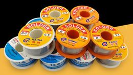 Gratis verzending 2 stks / set Hoge kwaliteit soldeerdraad 0.5mm 100G 63/37 Rosin Core Tin Solder Draad Solderen Lassen Flux 2,0% ijzeren draad wiel