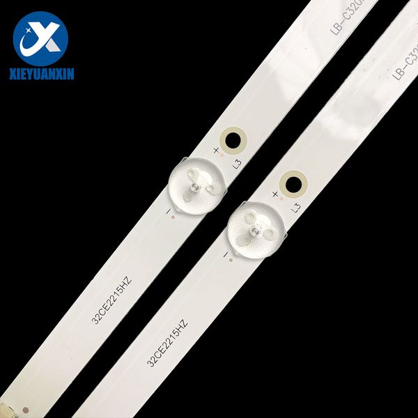 2PCS / SET LED Backlight Backlight TV STRIP Light pour Oboni / Sanyo 32inch LB-C320X18-E5C-H-G01-XRD2 32G8 32G5C 595mm Réparation de télévision