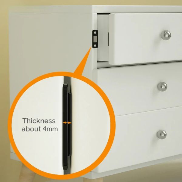 2pcs / ensemble armoire magnétique attrape la porte de l'aimant s'arrête la porte cachée plus proche avec vis pour le placard en placard meuble matériel