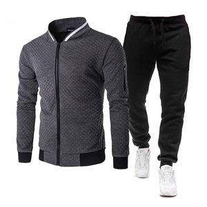 2 stuks set heren voetbal sportkleding trainingspak jas voetbal trainingspak herfst winter lente lange mouw rits top en broek 240306