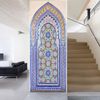 2PCS / Set styles musulmans Simulation Porte bricolage Porte art mural autocollant décoration intérieure salon chambre peleting stick pvc art wallpaper 220504