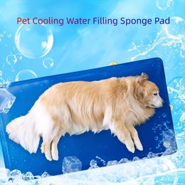 2 unids/set almohadilla de esponja de relleno de agua de refrigeración para mascotas para perro, almohadilla de hielo para mascotas, alfombrilla de refrigeración para perros, toalla absorbente