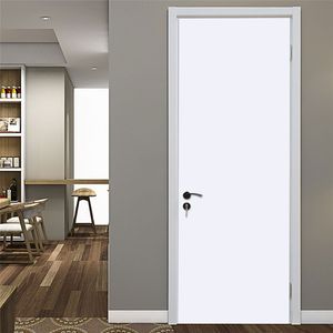 2pcs / set simple blanc porte autocollant décor à la maison adhésif imperméable papier peint PVC affiche rénovation des portes mur art mural stickers 220716