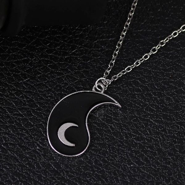 2 pièces/ensemble Tai Chi apparié pendentif Couple colliers amoureux amis Yin Yang Long Gril garçon chaîne collier mode bijoux cadeaux