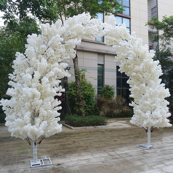 2 unids / set) alto 300 cm) Nueva llegada decoración de la boda arco de flores arco de cerezo personalizado arco de flor de cerezo artificial para escenario de boda imake908