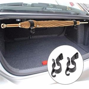 2pcs / set porte-parapluie automobile coffre organisateur voiture coffre arrière support de montage serviette crochet pour parapluie suspendu crochet192z