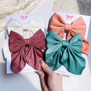 2PCS / Set Femmes Girls Sweet Imprime Clips Clips Hairpins Ribbon Barrettes Duckbill Clip Headwear Female Summer Hair Accessories 151133