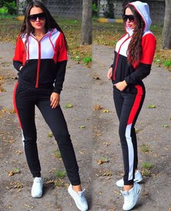 2 pièces ensemble femmes Sport survêtement fermeture éclair sweats à capuche sweat ensemble survêtement Sport vêtements dames décontracté sueur printemps Streetwear costume