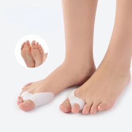 2 uds Gel de silicona Corrector de pulgar juanete Protector del dedo pequeño separador Hallux Valgus alisador de dedos almohadillas de alivio para el cuidado de los pies