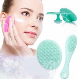 2 Stuks Kleine Silice Gezicht W Borstel Pad W Gezicht Exfoliërende Borstel Huid Scrub Cleanser Tool Zachte Haren Schoonmaken h2d8 #