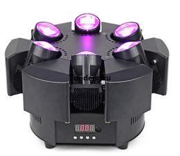 2 stks Smart Lyre Moving Head Led Beam 6x10W RGBW 4 in 1 Mini Spider Beam LED Moving Head Light