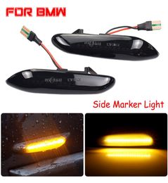 2 uds luz LED de posición lateral de humo indicador de agua corriente luces de señal de giro para BMW E90 E91 E92 E93 E60 E82 E83 E84 E615568488