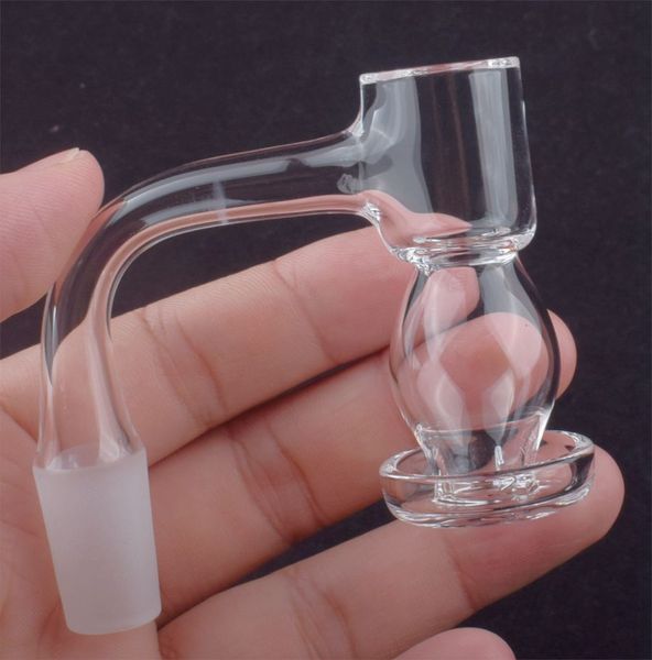 2PCS Accessoires Fumeurs Terp Slurper Aspirateur 14mm Quartz Banger Avec Mélangeur De Bord Biseauté À Soudure Complète Pour L'eau Bong Dab Rig Nail