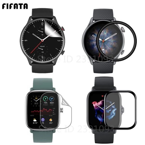 2PCS Film doux pour Amazfit GTR3 / GTR2 / GTR 3/2 GTS3 / GTS 2E / GTS2 MINI / BIP S / LITE / U PRO GTR2E GTS2E 3D CURVED ENDE