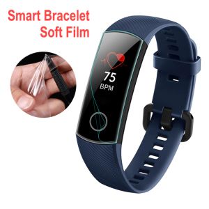 2pcs Soft Films Honor Band 5 Screen Protector Film pour Huawei Honor Band 4 Band4 Band5 Bracelet intelligent Watch pas Temperred Glass