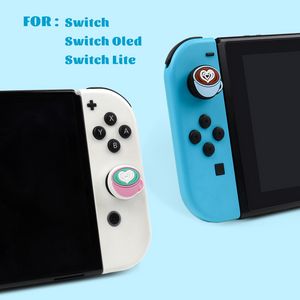 2pcs Capes de poignée de bâton de pouce en silicone doux pour Nintendo Switch Lite Oled Console Controller Gamepad Joystick Games Accessoires