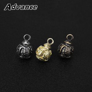 2pcs en laiton massif carpe boule pendentif parapluie perle perle vintage paracord perles de sac à dos clés clés de la voiture