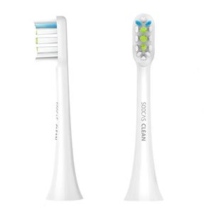 2 stks SOOCAS X1 vervangende tandenborstelkoppen voor SOOCAS X1 elektrische tandenborstel wit van