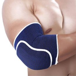 2 stks spons elleboog pads protector armbrace ondersteuning elleboog kniebeschermers sportvolleybal gebreide elastische mouwen bescherming
