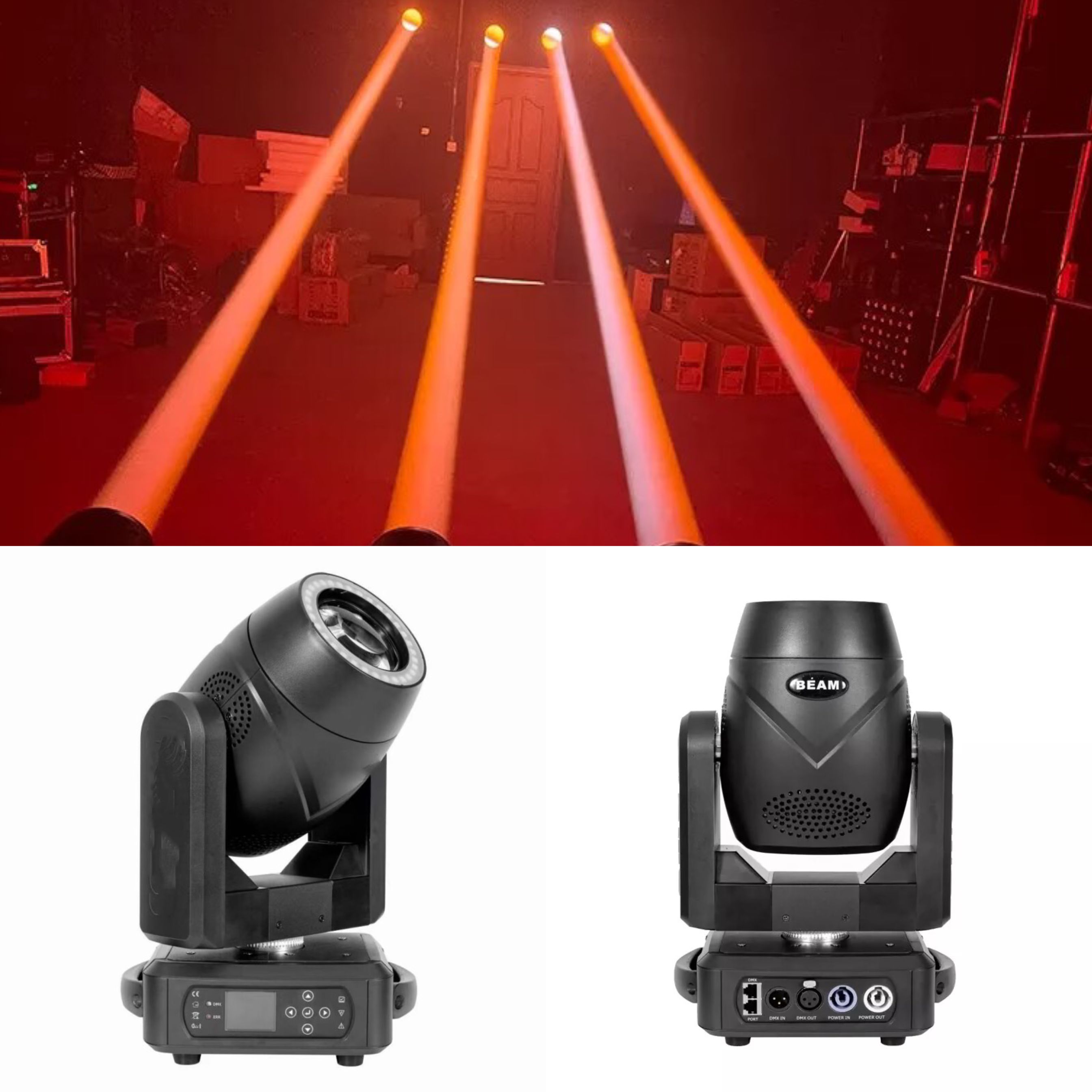 2pcs Spot Moving Head 100 Вт светодиодный свет RGBW DJ Stage Pattern Повернем