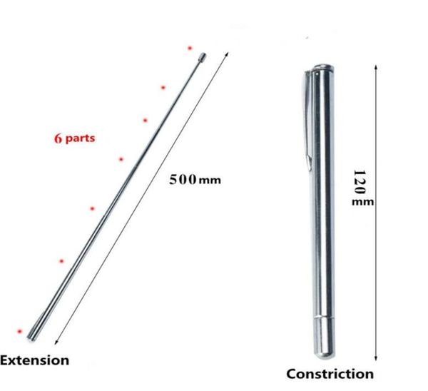 Bastón de optometría retráctil de acero inoxidable, 2 uds., tipo de extensión, estilo bolígrafo con seis piezas de gafas, optometría, envío 1696740