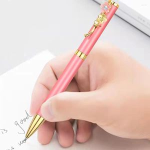 2 pièces papeterie mignon 0.5mm noir métal encre stylo fournitures scolaires bureau apprentissage écriture stylo à bille Simple Super bonne écriture