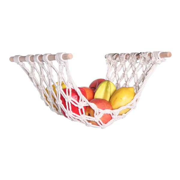 2pcs Sacs de rangement Simia Décoré Fruits Net Cuisine Légumes Panier