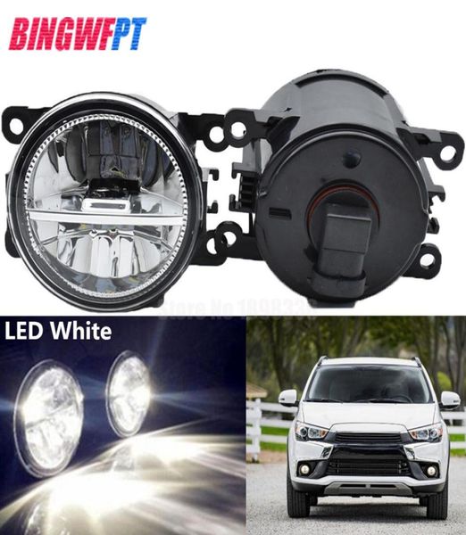 2 uds luces antiniebla LED superbrillantes, parachoques redondo de estilo blanco para coche Mitsubishi ASX 201720181599309