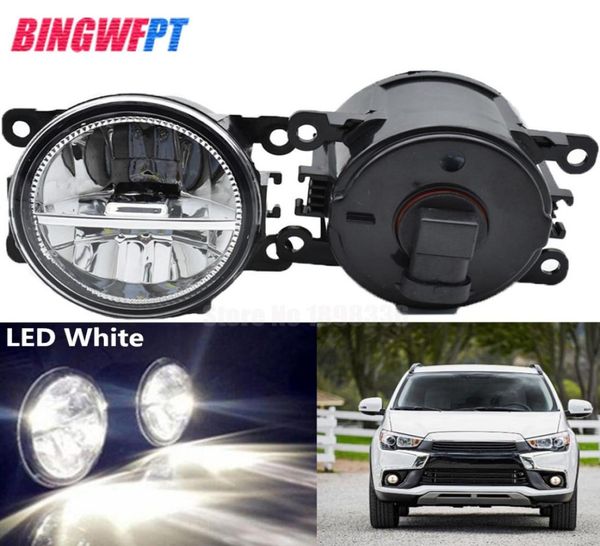 2 uds luces antiniebla LED superbrillantes, parachoques redondo de estilo blanco para coche Mitsubishi ASX 201720186680356