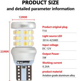 2pcs T15 LED W16W Motorcycle Signal 3014 54SMD Two Color Tail Daytime Running Light Motorcycle Accessories Universal