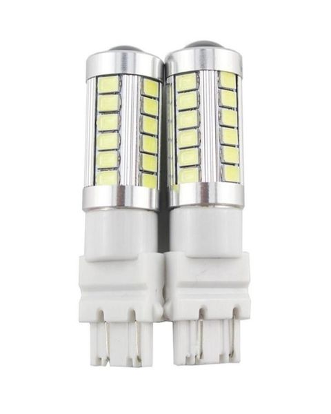 2 pièces T25 3157 P27 7W ampoules de voiture 33SMD 5630 5730 LED feux de freinage de voiture feux de jour feu Stop feu arrière style de voiture Unive4287263