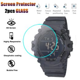 2pcs Verre trempée pour Casio AE-1500 AE-1500Wh AE1500 HD Clear Screen Protector Film Protective Film Protective Watch Accessoires