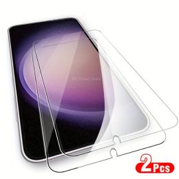 2pcs Verre trempée pour Samsung Galaxy A54 A34 A14 A13 Protecteur d'écran pour Sumsung A32 A52 A72 A33 A53 A73 Film de protection