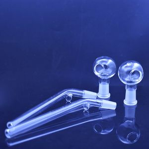 2 stuks dikke Pyrex glazen oliebrander handpijp rookaccessoire 6,5 inch rookpijp met koepel oliespijkerpijpen voor Dab Rig Bong tabakslepelpijpen