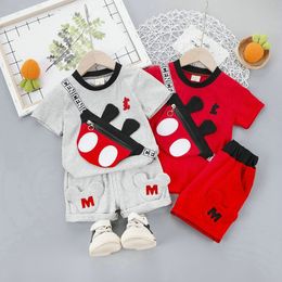 Bébé garçons vêtements été enfants costumes bébé garçon vêtements ensembles t-shirt + pantalon court 2 pièces tenues enfants ensemble