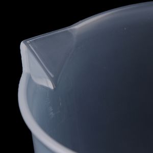 2pcs Transparent Kitchen Laboratory Plastic Volumétric Beaker Mesurer Cup