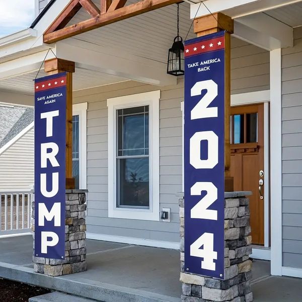 2 piezas, bandera Trump 2024 Take America Back Save America Again pancartas grandes para exteriores, porche, patio, jardín, puerta, pared, pancarta decorativa, decoración interior/exterior