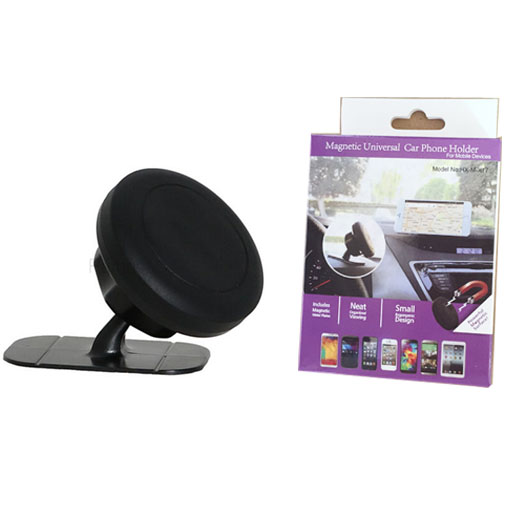 Supporto magnetico universale girevole da 360 gradi per telefono per auto, supporto adesivo per cruscotto, supporto magnetico per telefono cellulare per iPhone con scatola al dettaglio