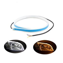 2pcs Universal Car DRL LED Daytime Running Light 30 cm 45cm 60cm Guide de tube souple flexible phare LED STRIP LED 60 cm