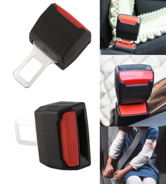 2 uds Universal seguridad del coche ajustable cinturón de seguridad Clip extensor extensión negro cinturones de seguridad y acolchado8100582
