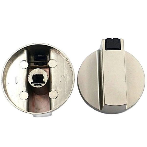 2 piezas Pandillas de control de interruptor giratorio de metal universal de metal 6 mm / 8 mm Cocina para el hogar Cocina de gas Accesorios de cocineros del horno