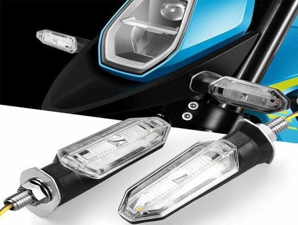 2pcs Señales de giro de LED de motocicleta universal Luces indicadoras de giro corto parpadeantes Flashers Accesorios de motocicletas 7975582